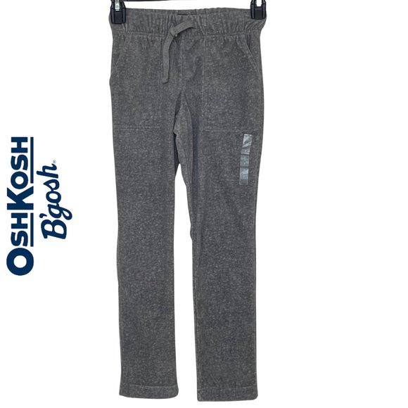 OshKosh B'gosh Boys Gray Fleece Pants Size 7 - Picture 1 of 6